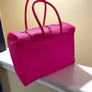 Pink handmade bag from Mexico